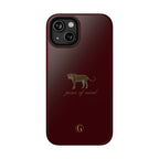 Burgundy 'Peace of Mind' Panther Phone Case