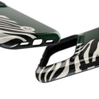 Zebra Print x Emerald Green Phone Case