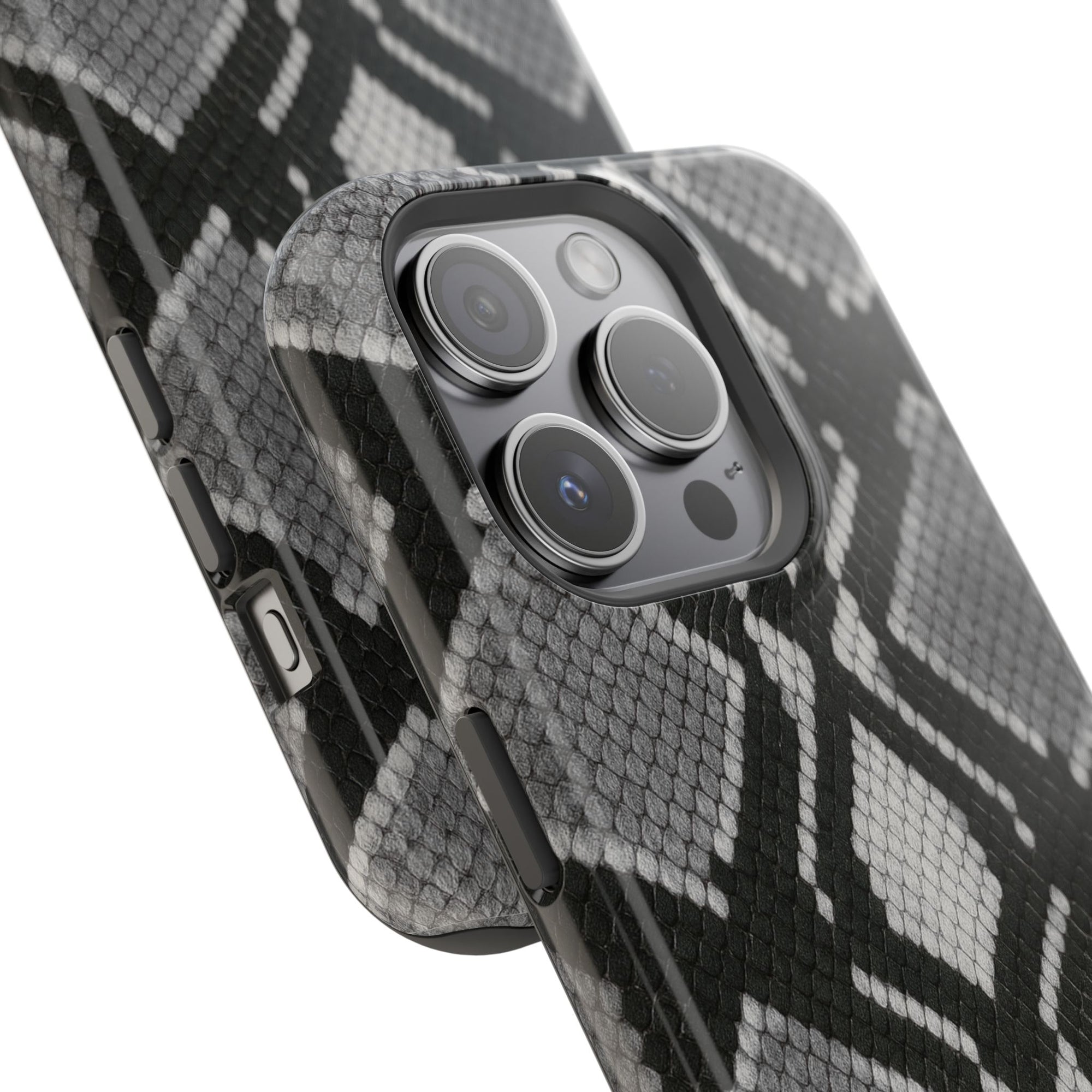 Grey Snakeskin Print Phone Case