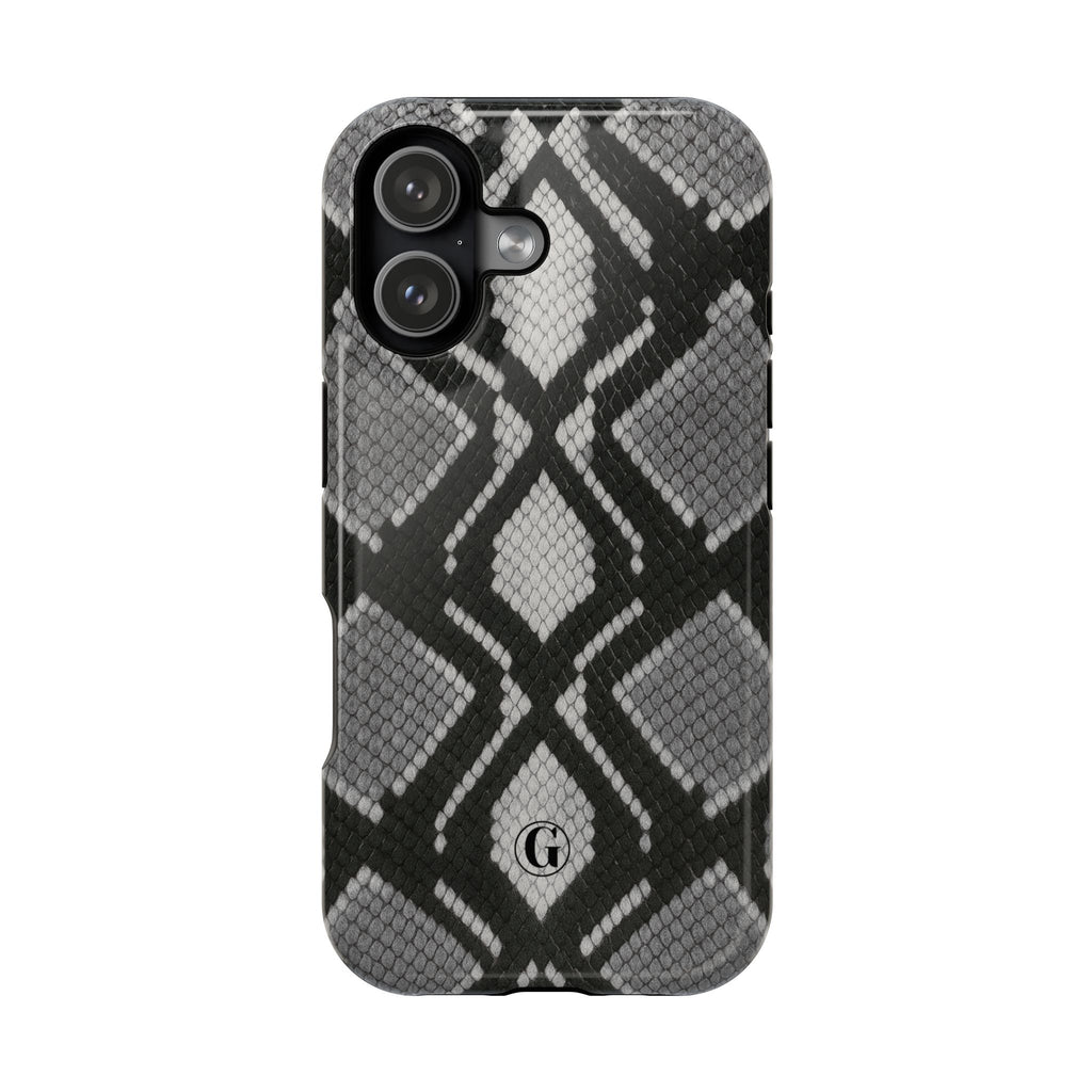 Grey Snakeskin Print Phone Case