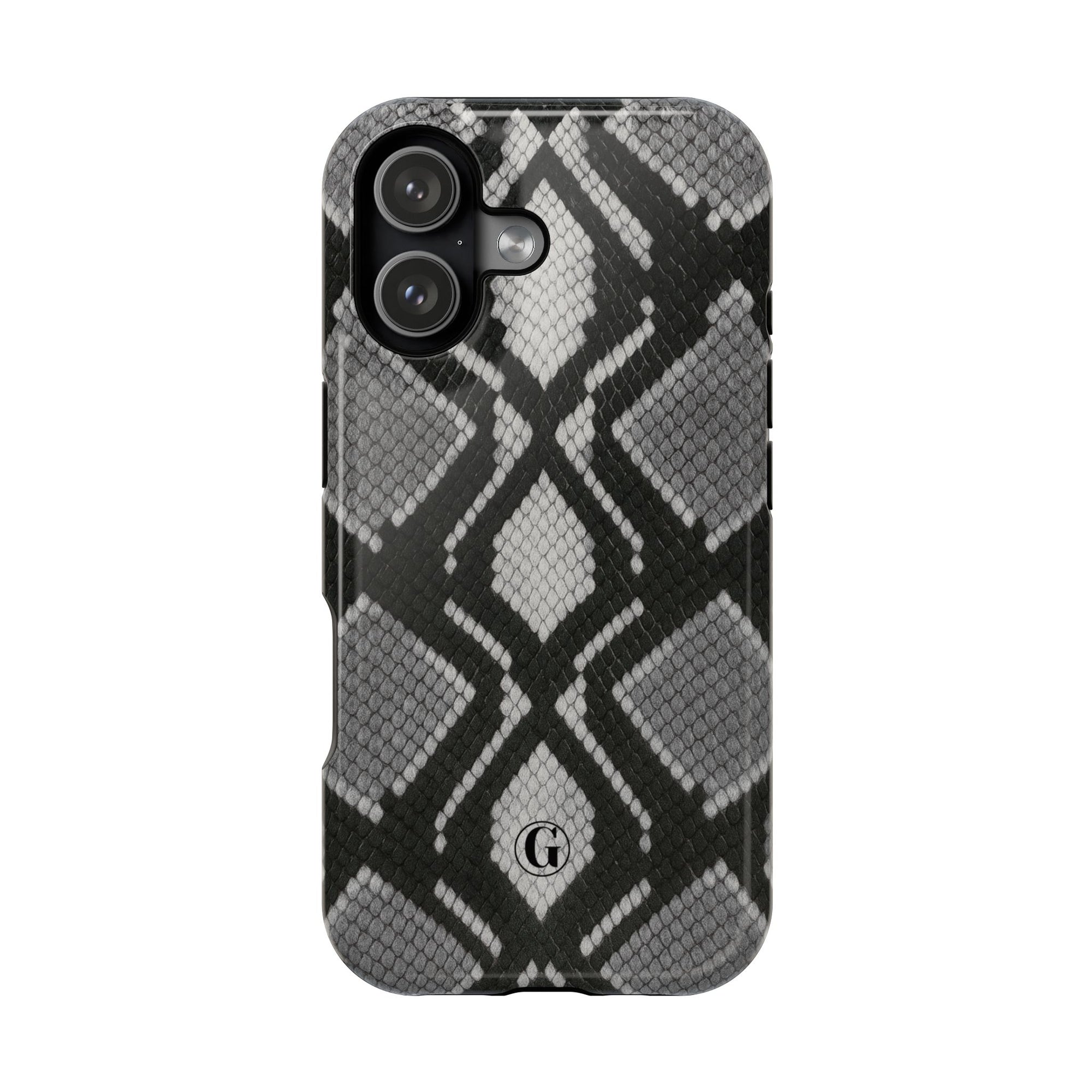 Grey Snakeskin Print Phone Case