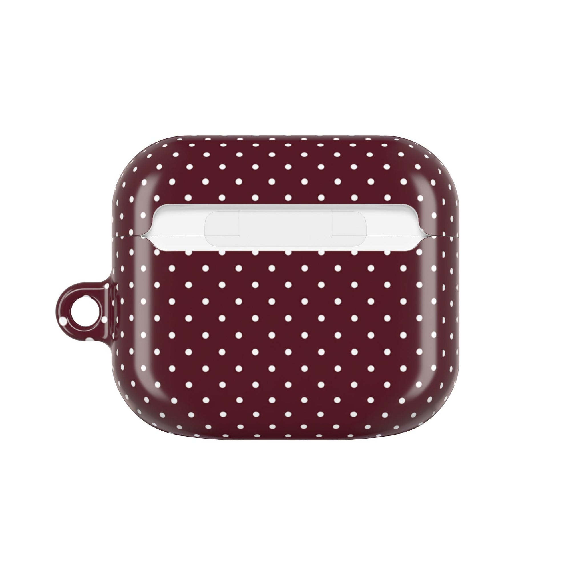Burgundy Polka Dot AirPod Case