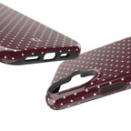 Burgundy Polka Dots Phone Case