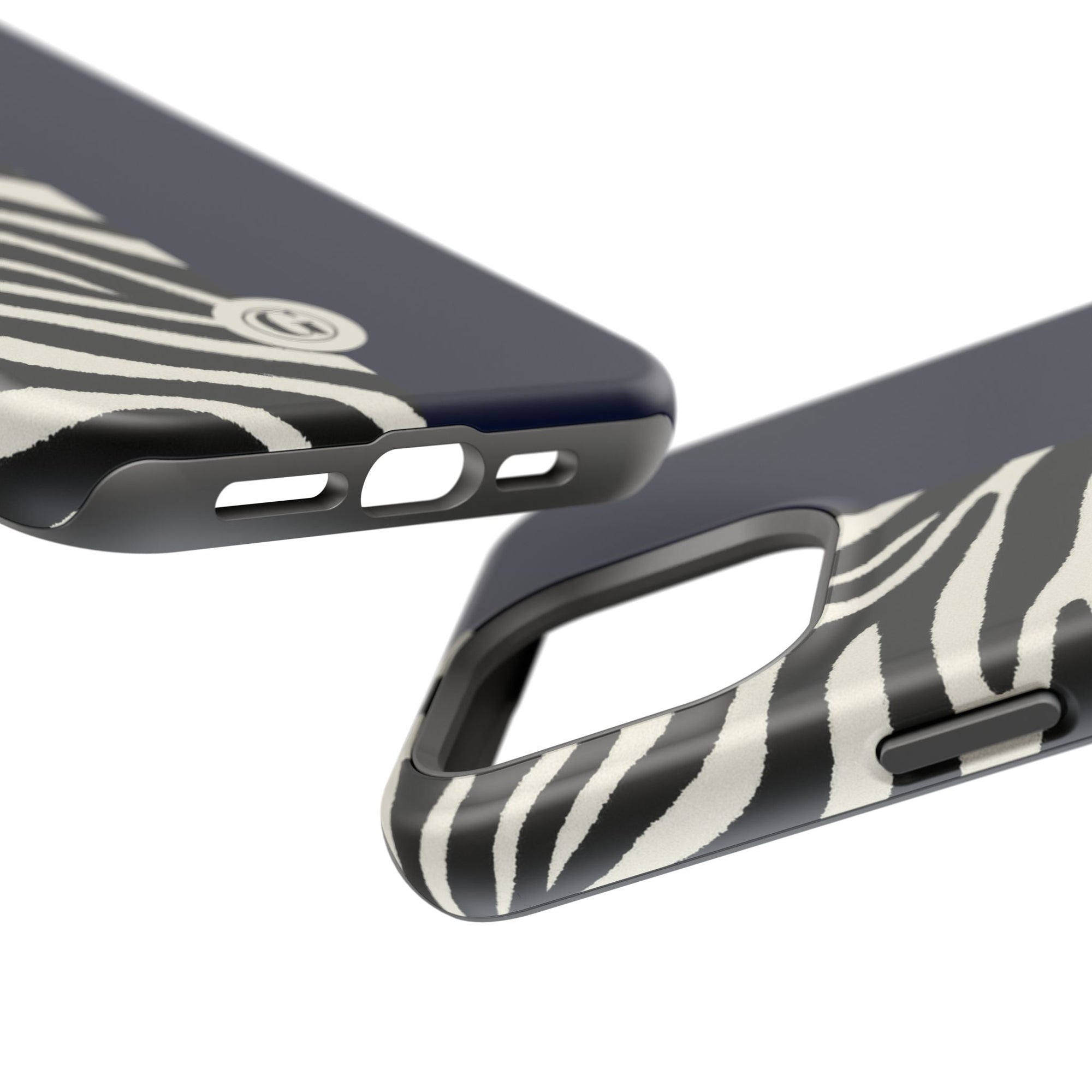 Zebra Print x Navy Blue Phone Case