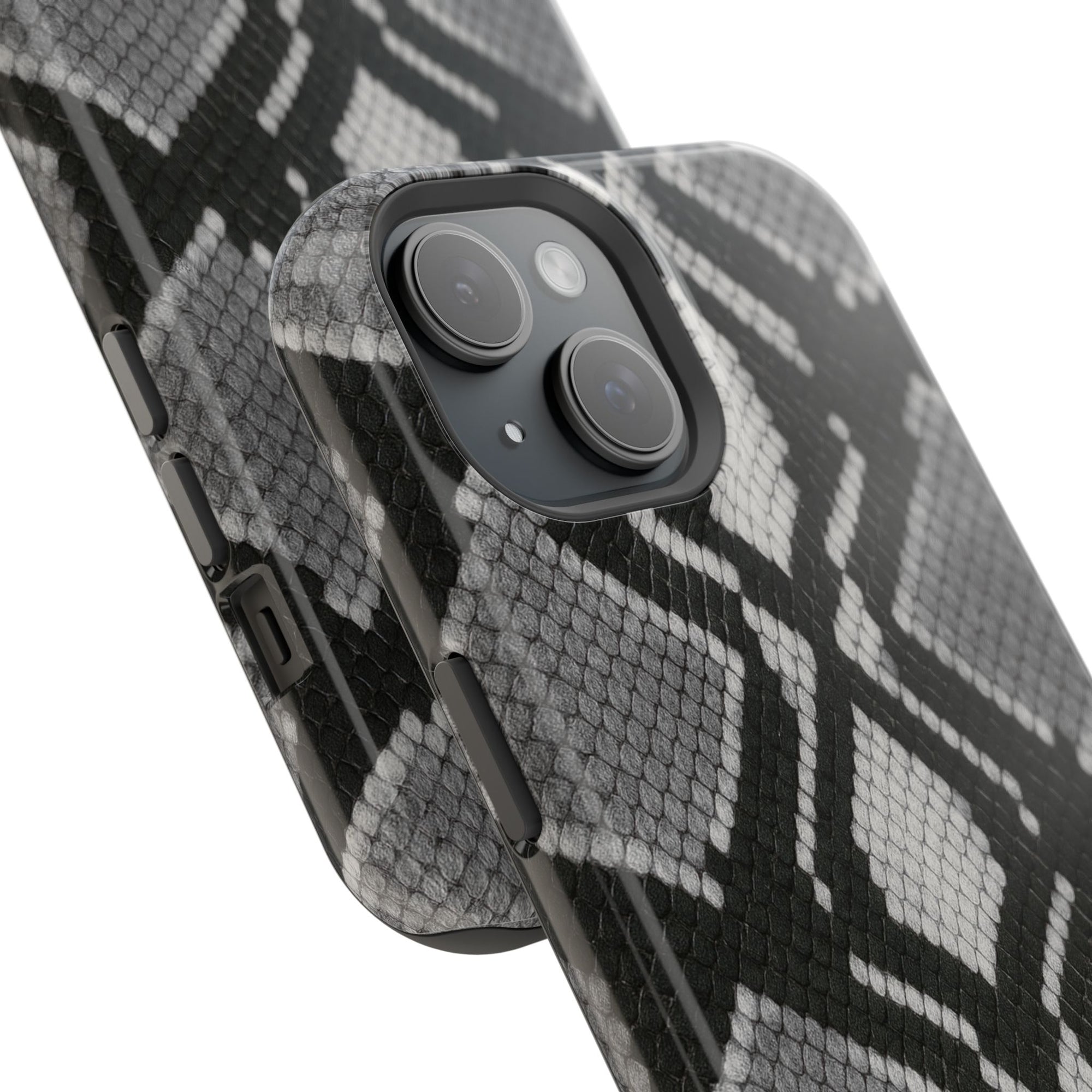 Grey Snakeskin Print Phone Case
