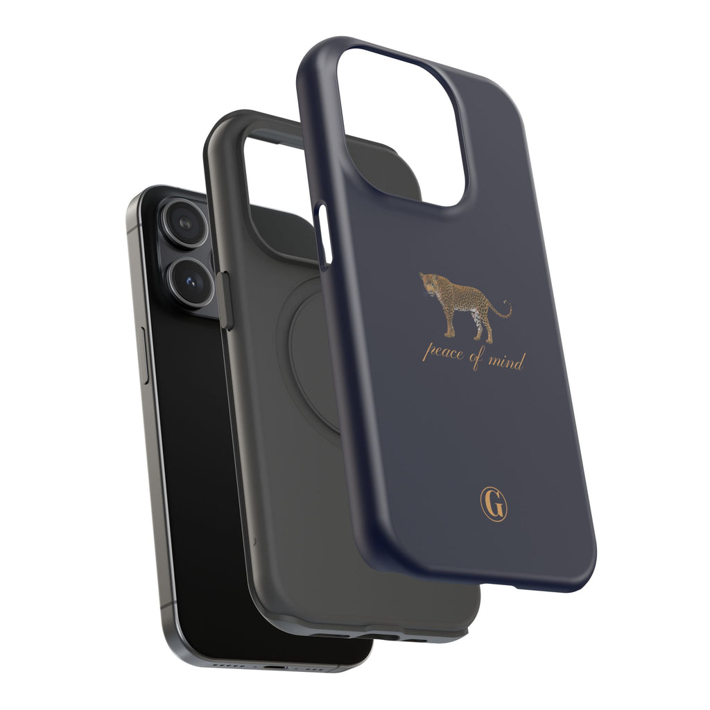 Navy Blue 'Peace of Mind' Panther Phone Case