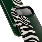 Zebra Print x Emerald Green Phone Case