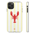 Yellow Stripes & Crawfish Phone Case