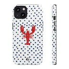 Crawfish on Blue Dots Phone Case