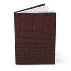 Hardcover Journal — Burgundy Crocodile Print