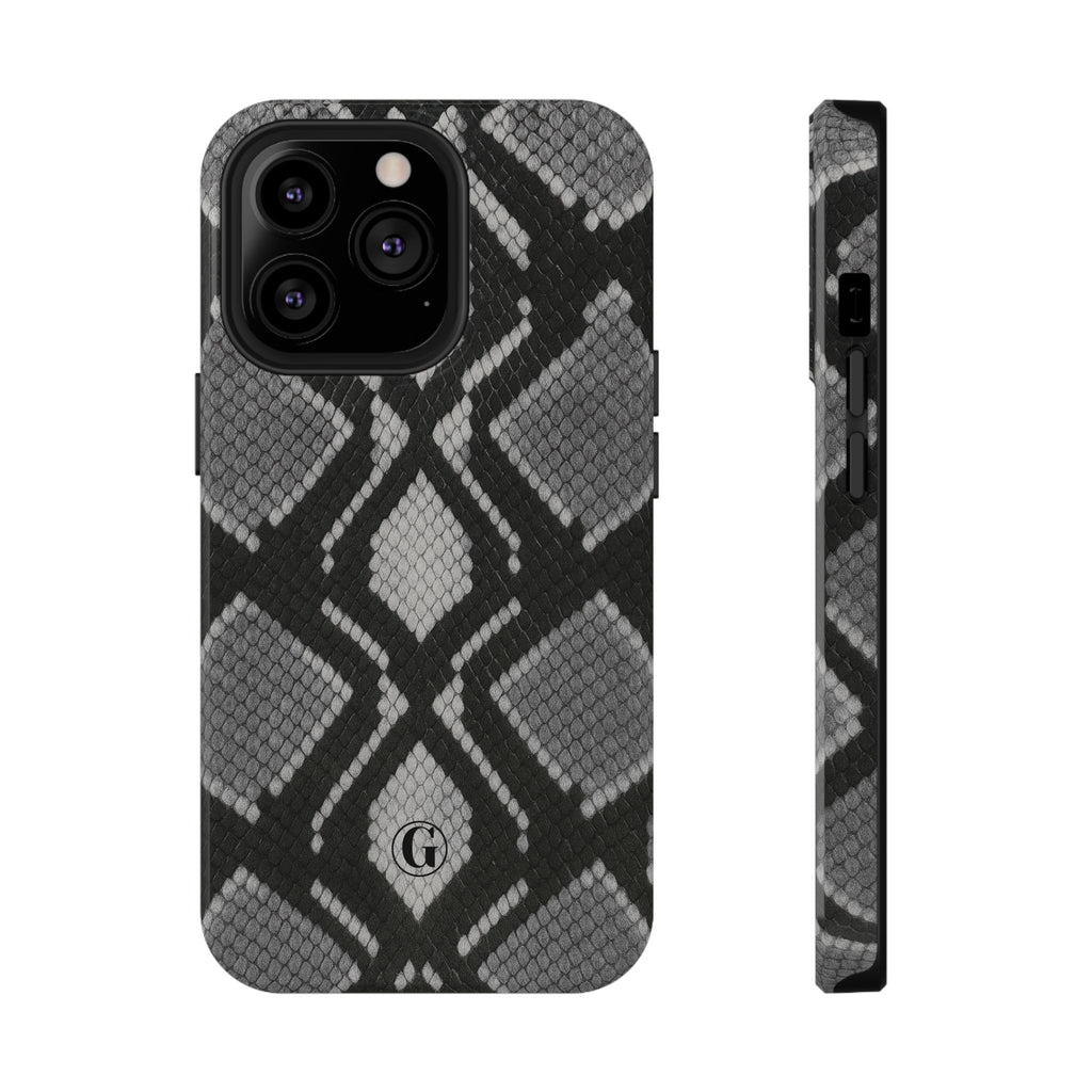 Grey Snakeskin Print Phone Case