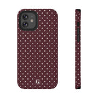 Burgundy Polka Dots Phone Case