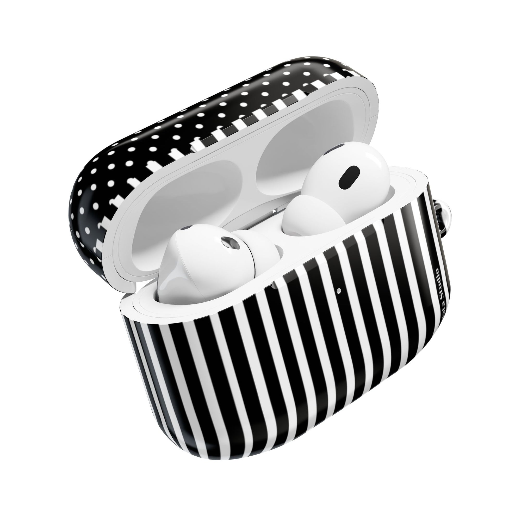 B&W Polka Dots x Stripes AirPod Case