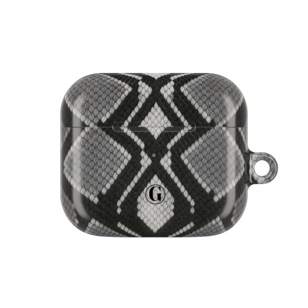 Gray Snakeskin Print AirPod Case