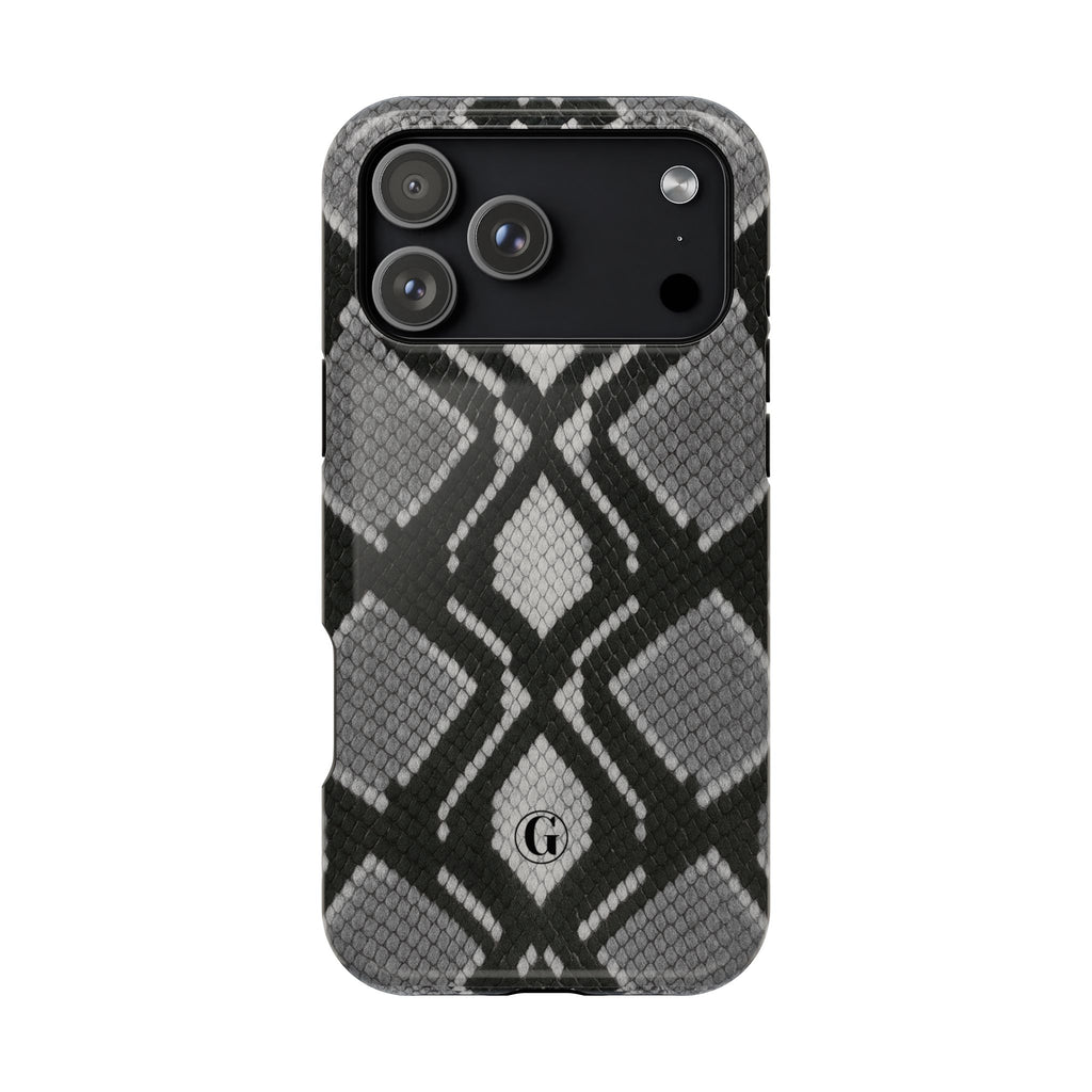 Grey Snakeskin Print Phone Case