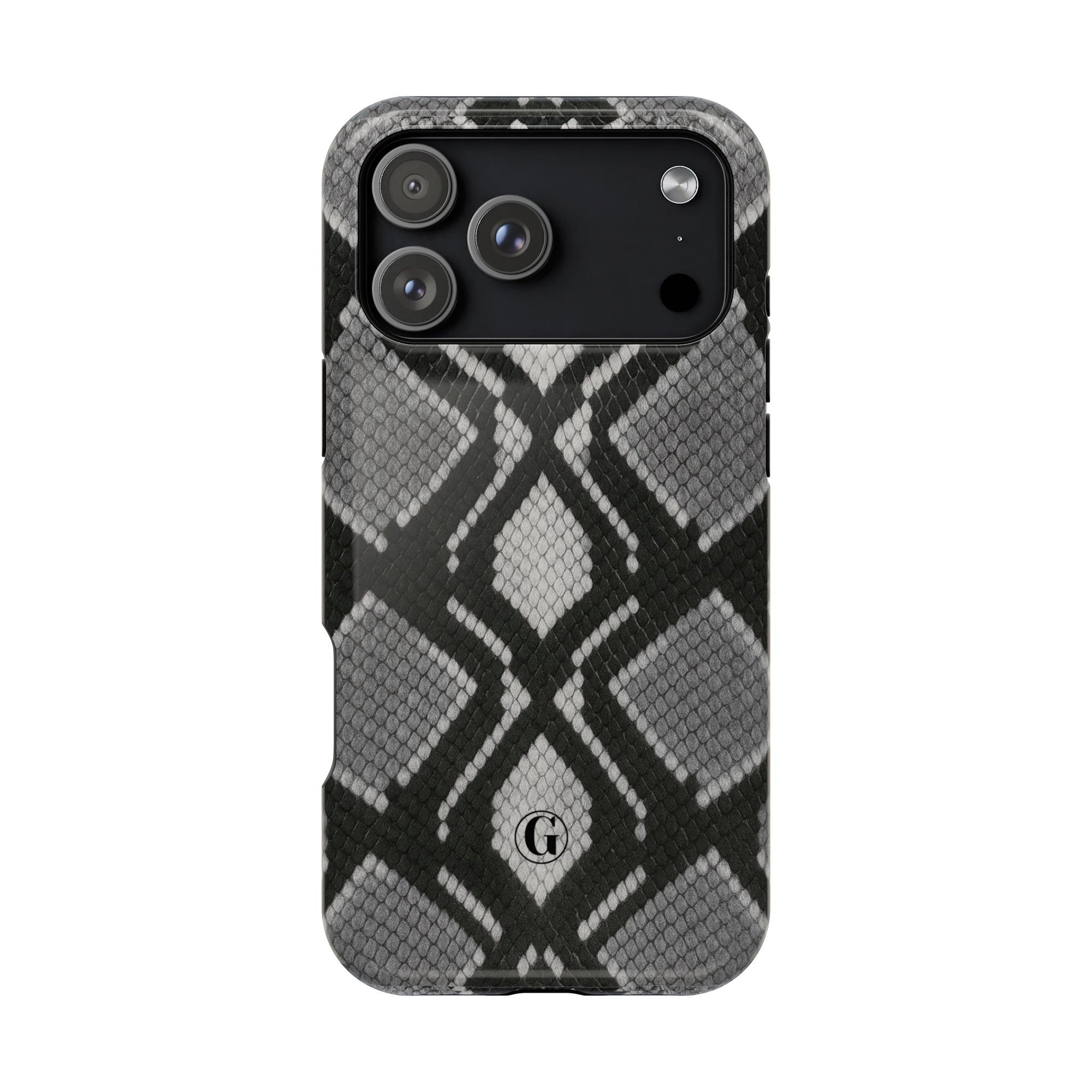 Grey Snakeskin Print Phone Case