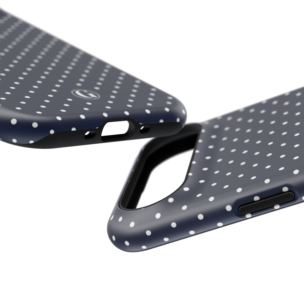 Navy Blue Polka Dots Phone Case