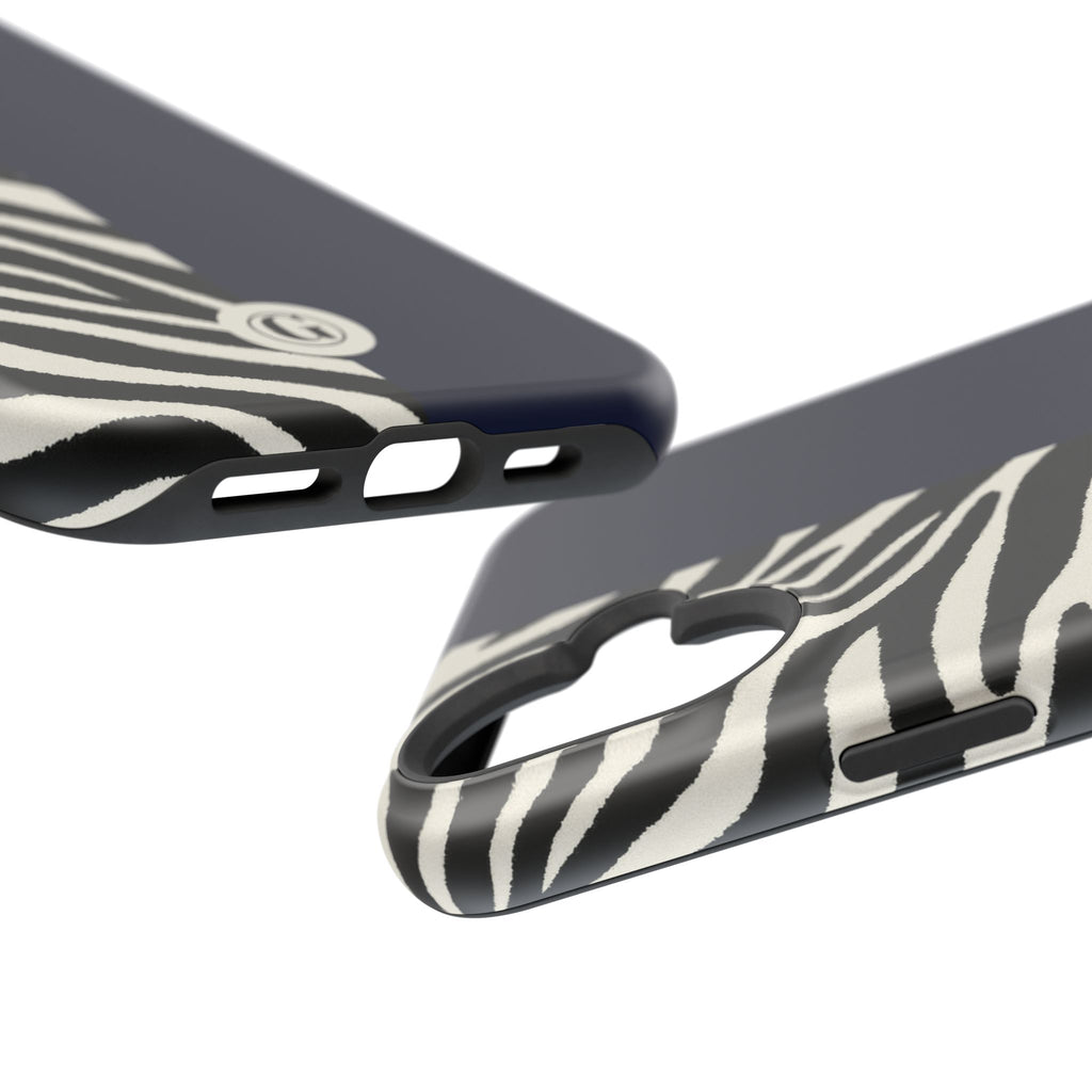 Zebra Print x Navy Blue Phone Case
