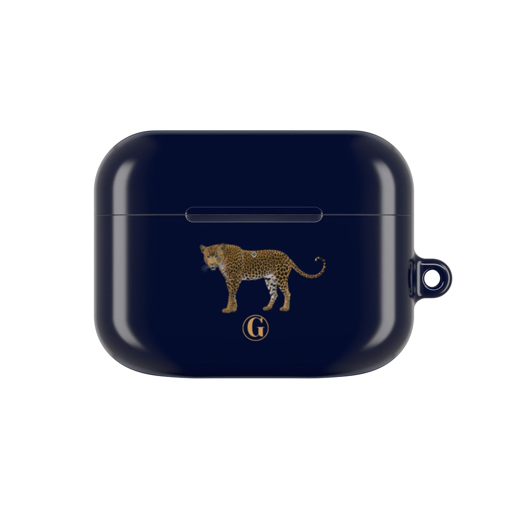 Navy Blue Panther AirPod Case