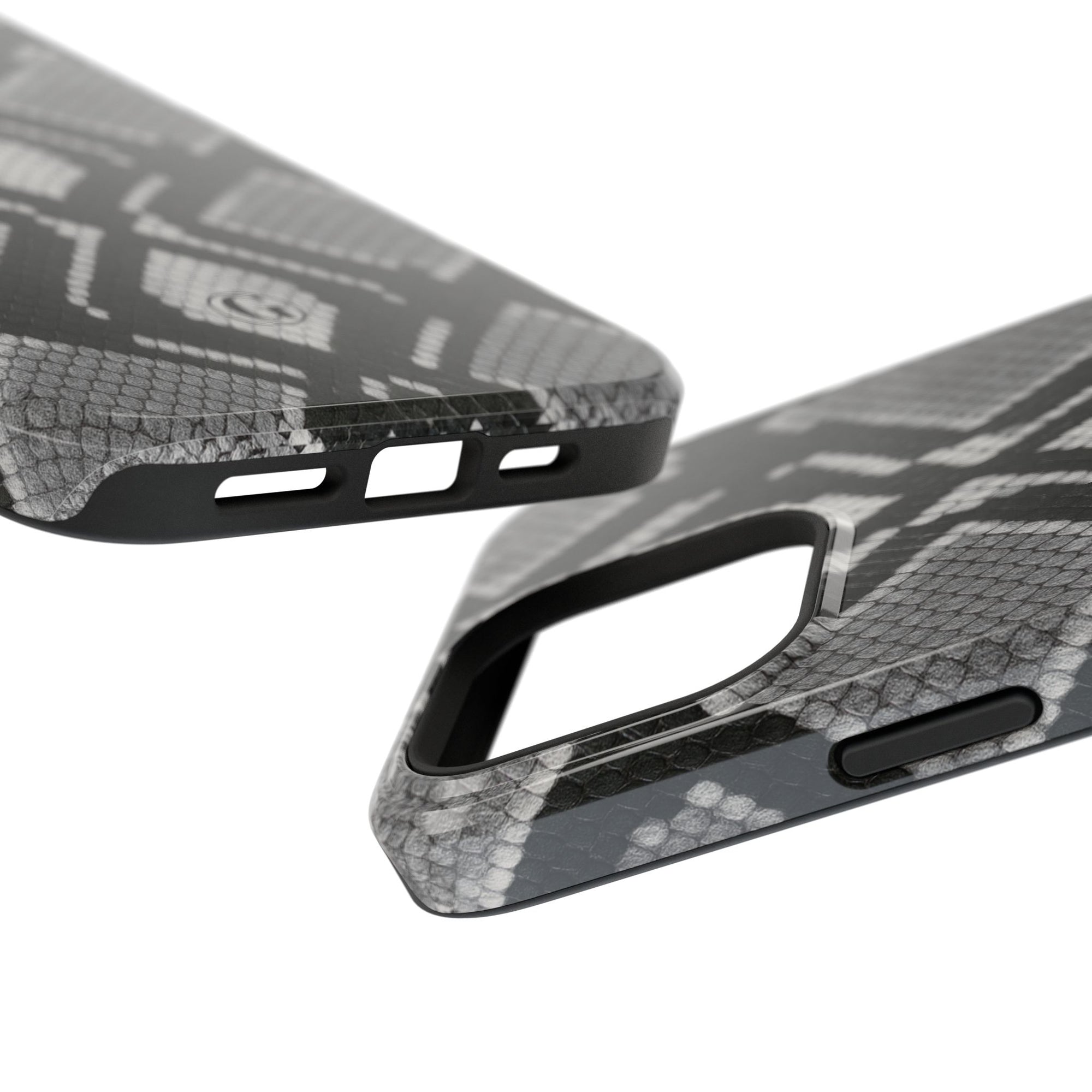 Grey Snakeskin Print Phone Case