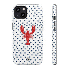 Crawfish on Blue Dots Phone Case