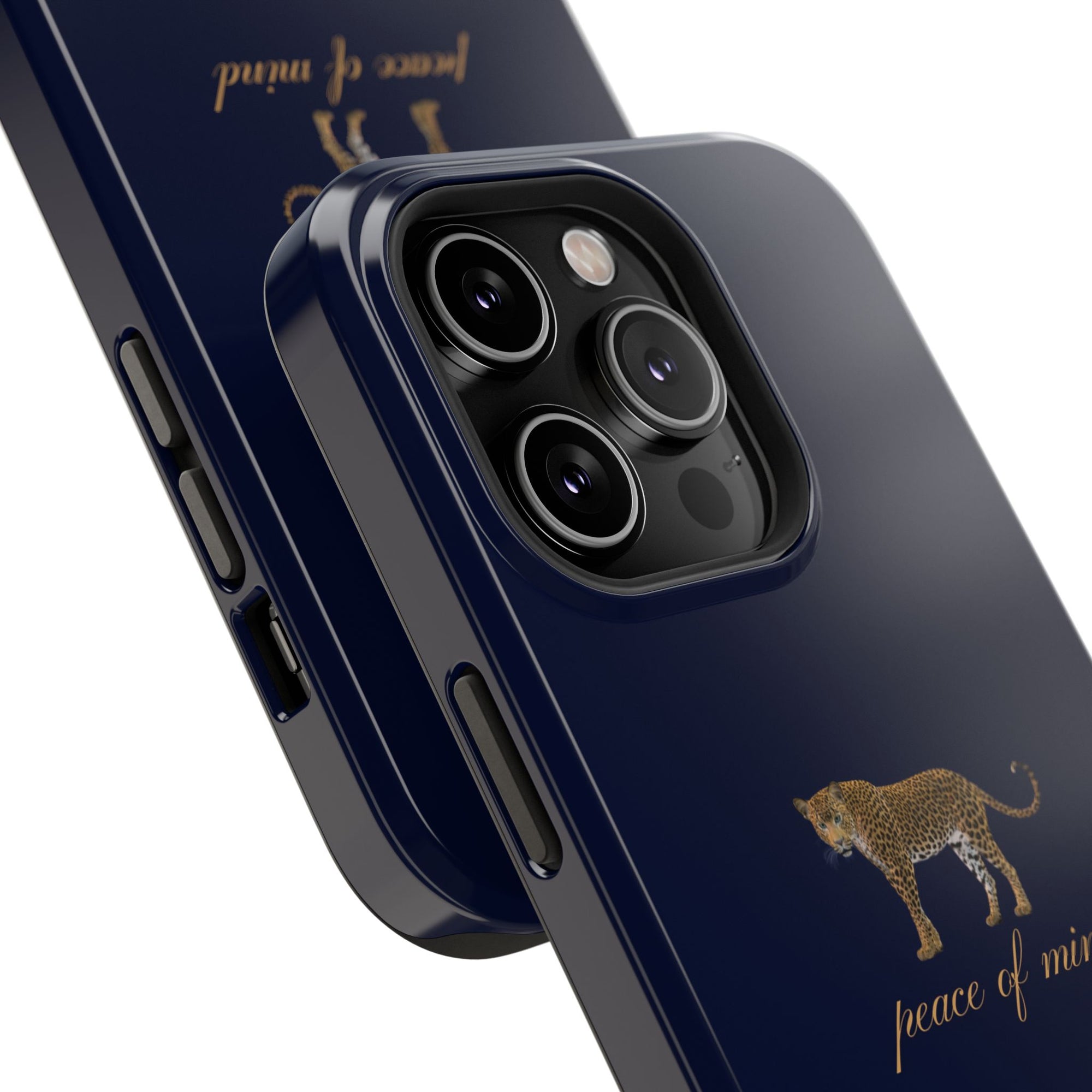Navy Blue 'Peace of Mind' Panther Phone Case