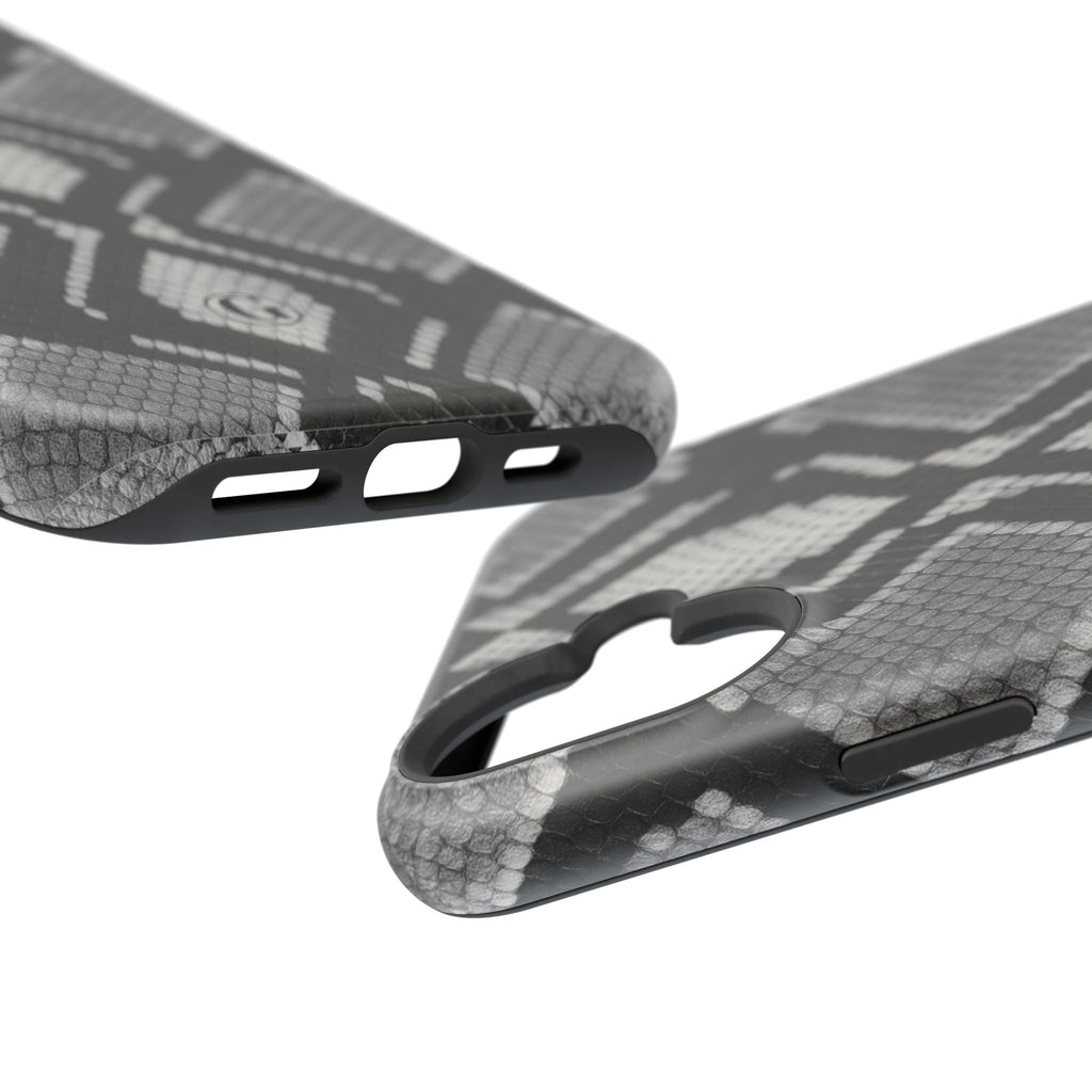 Grey Snakeskin Print Phone Case