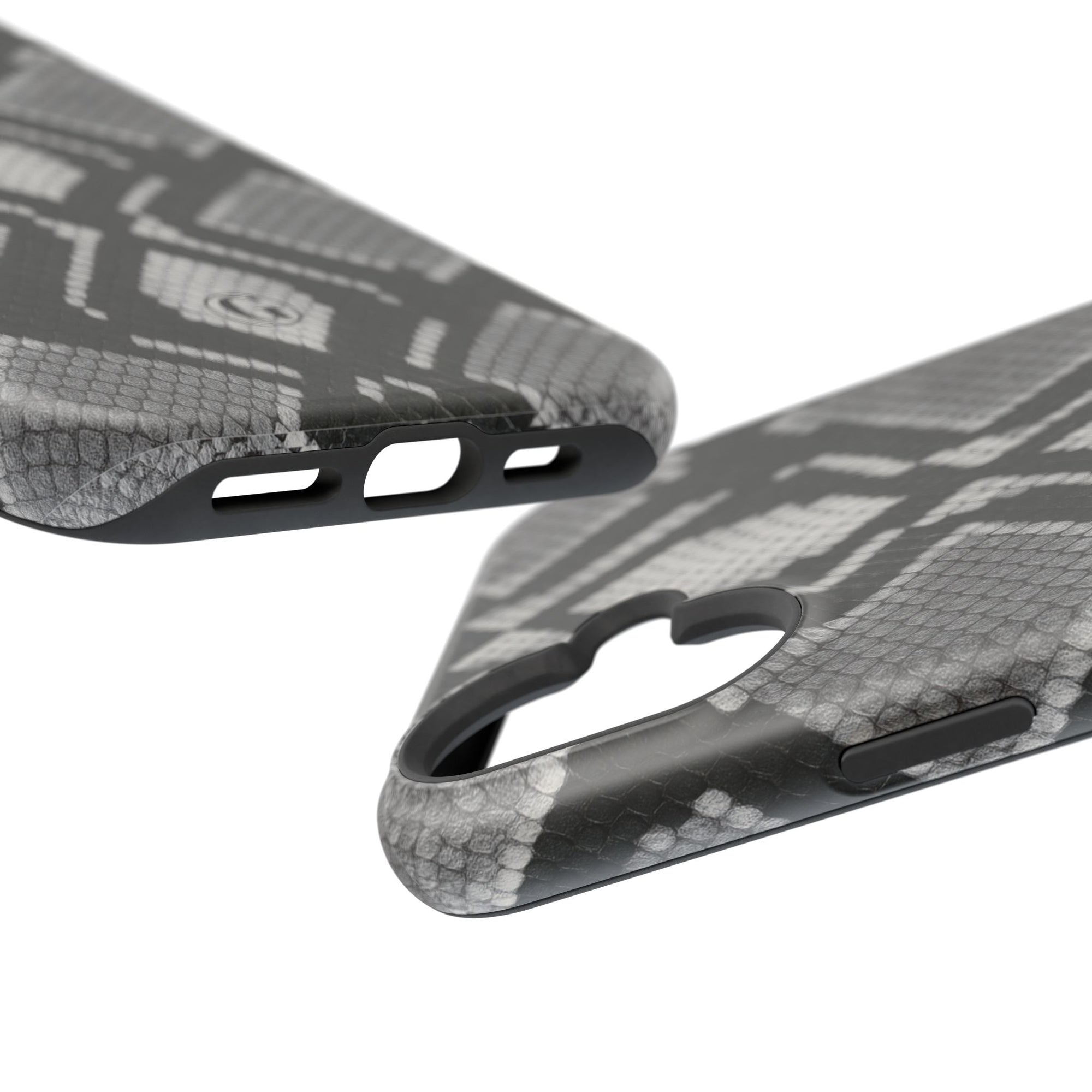Grey Snakeskin Print Phone Case