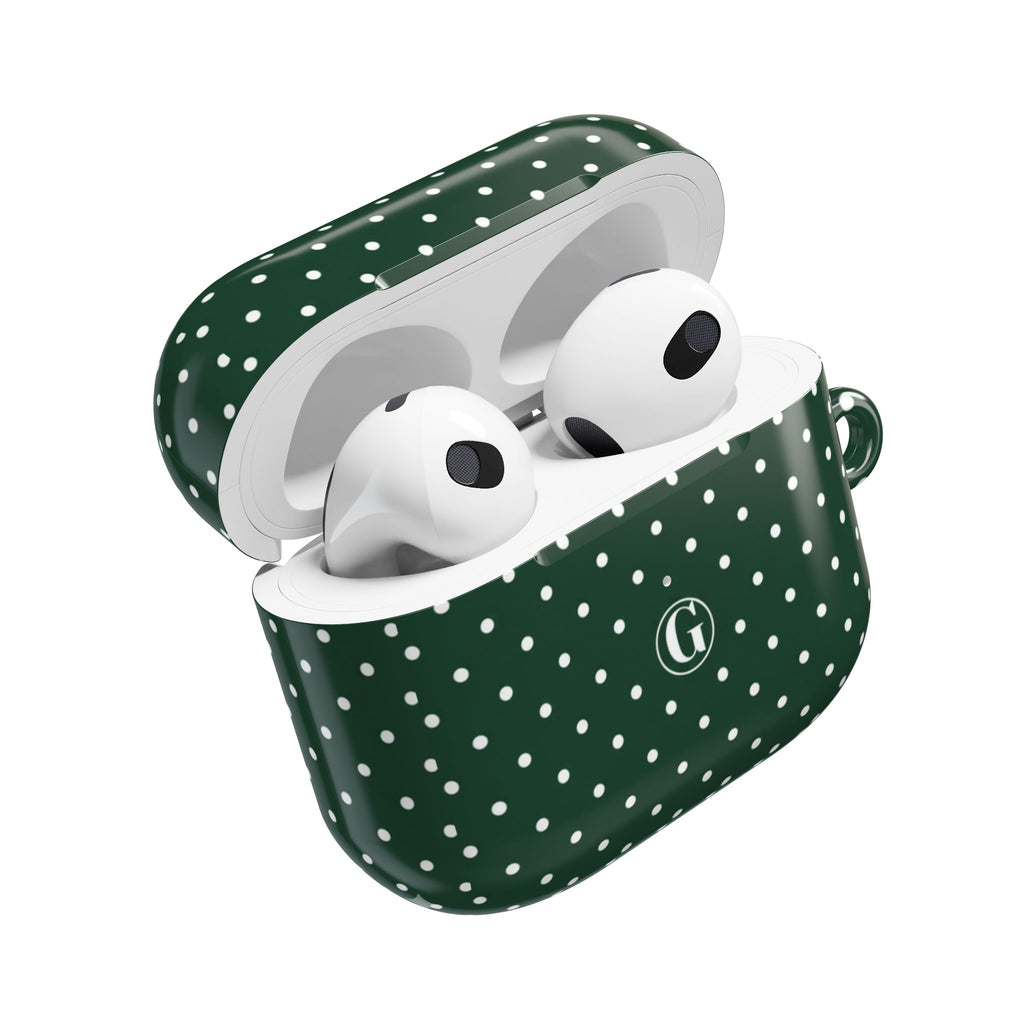 Emerald Green Polka Dot AirPod Case