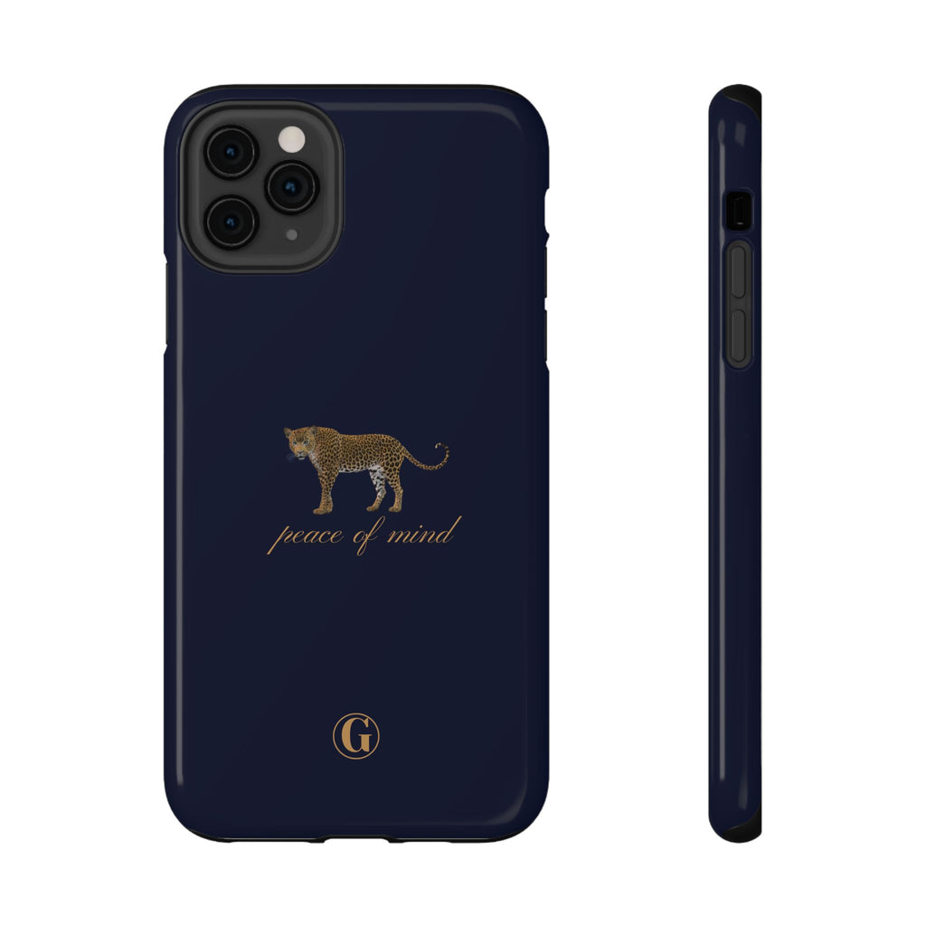 Navy Blue 'Peace of Mind' Panther Phone Case