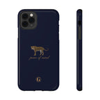Navy Blue 'Peace of Mind' Panther Phone Case