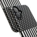 B&W Polka Dots x Stripes Phone Case