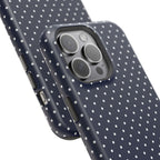 Navy Blue Polka Dots Phone Case