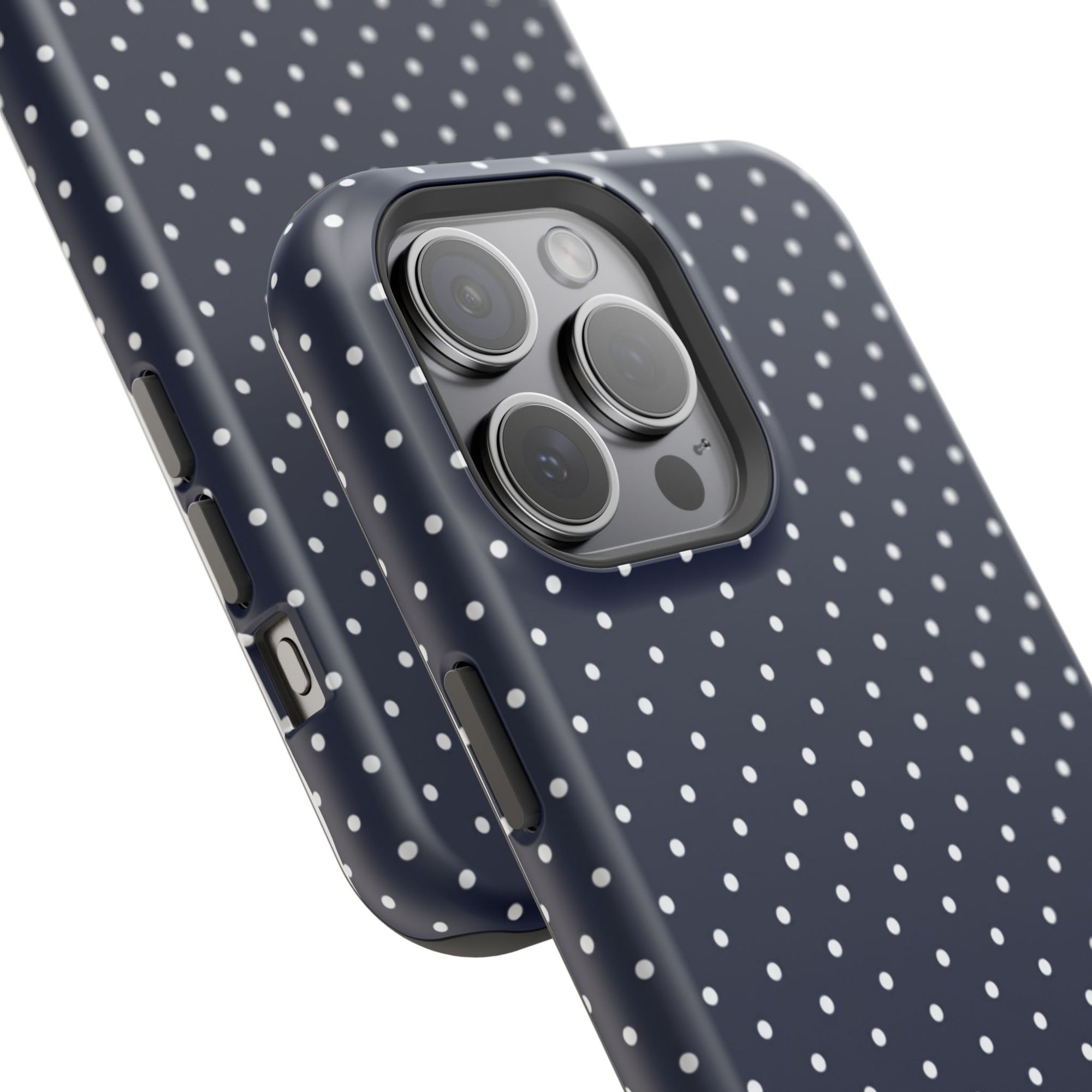 Navy Blue Polka Dots Phone Case