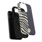 Zebra Print x Navy Blue Phone Case