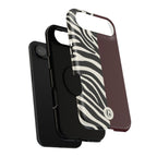 Zebra Print x Burgundy Phone Case