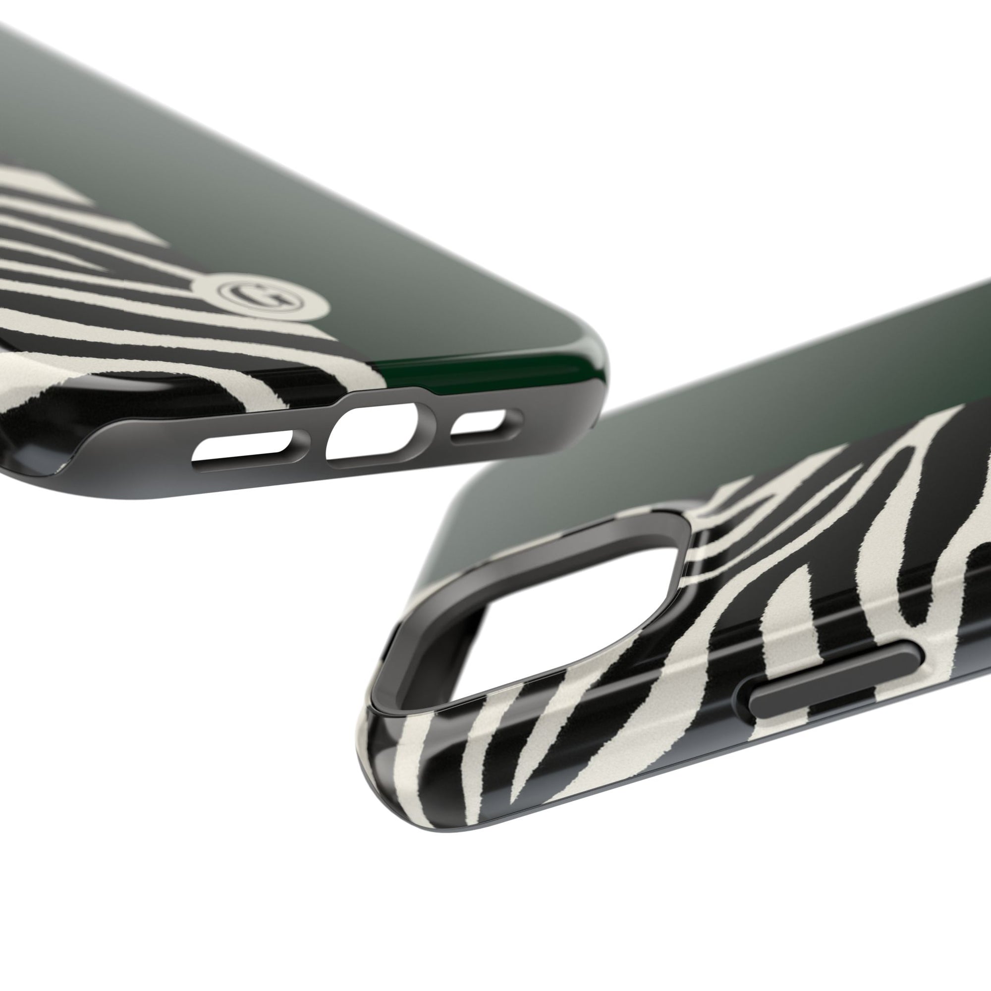 Zebra Print x Emerald Green Phone Case