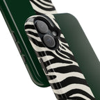 Zebra Print x Emerald Green Phone Case