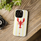 Yellow Stripes & Crawfish Phone Case