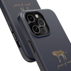Navy Blue 'Peace of Mind' Panther Phone Case