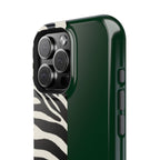 Zebra Print x Emerald Green Phone Case