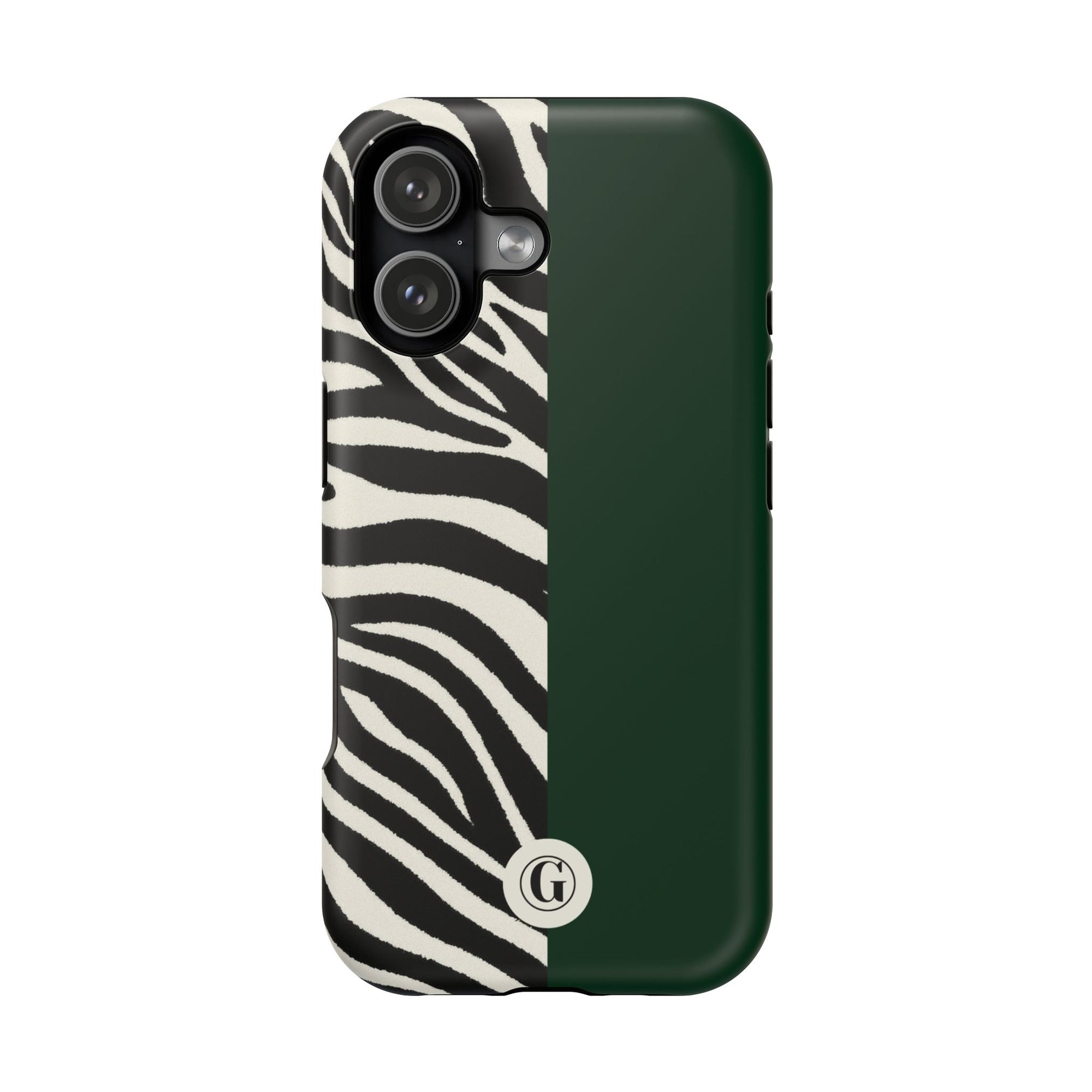 Zebra Print x Emerald Green Phone Case