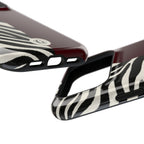 Zebra Print x Burgundy Phone Case