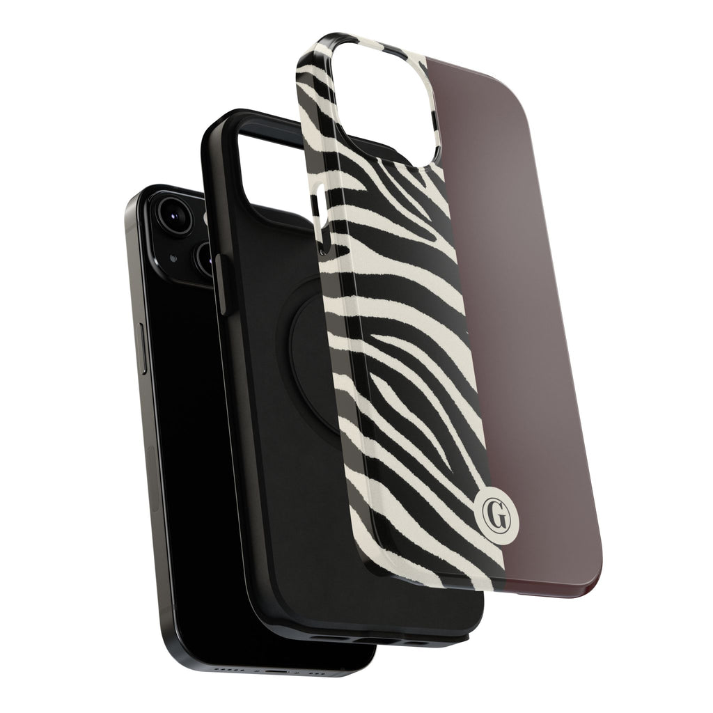 Zebra Print x Burgundy Phone Case