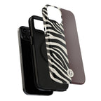 Zebra Print x Burgundy Phone Case