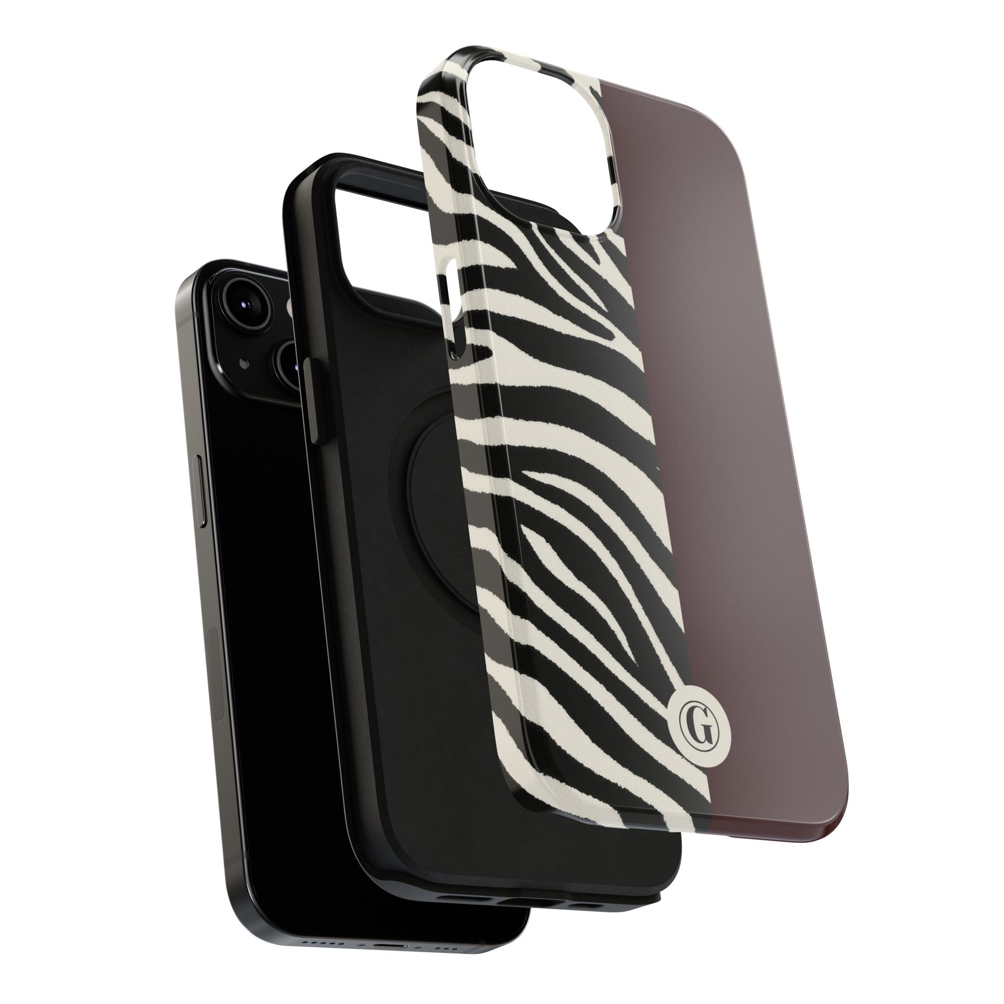 Zebra Print x Burgundy Phone Case