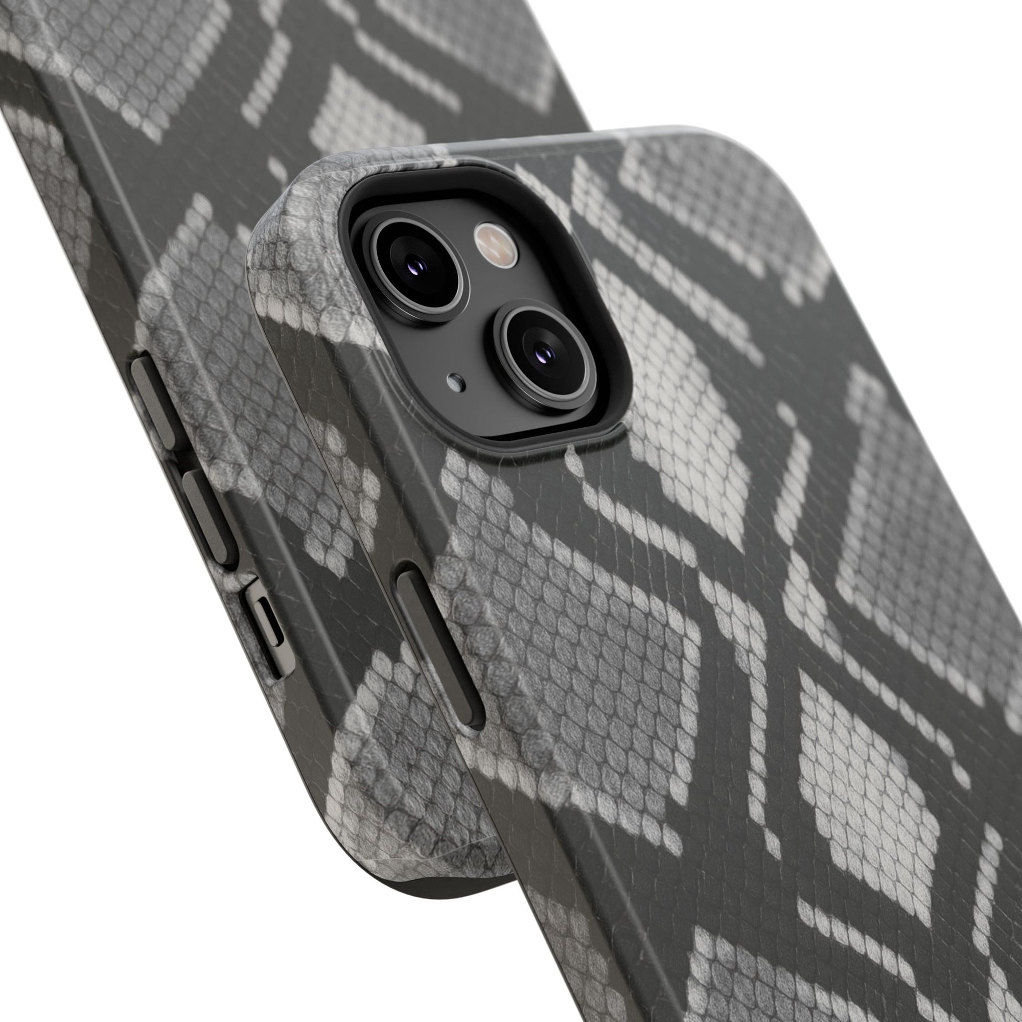 Grey Snakeskin Print Phone Case