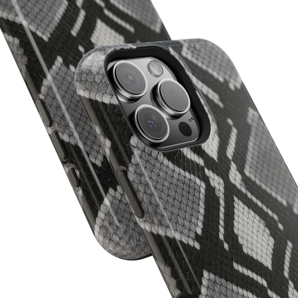 Grey Snakeskin Print Phone Case