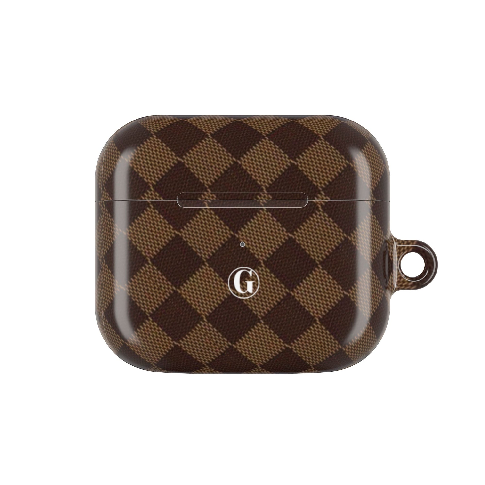 Brown Checkmate AirPod Case