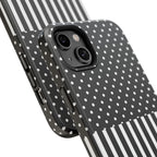 B&W Polka Dots x Stripes Phone Case